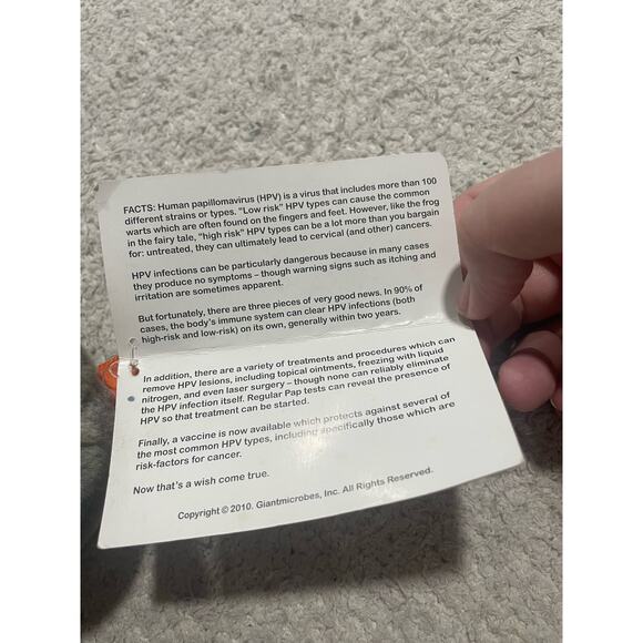 Giant Microbes Stuffed Animal HPV Human Papilllomavirus Plush Prank Gift STD VD - Picture 3 of 10